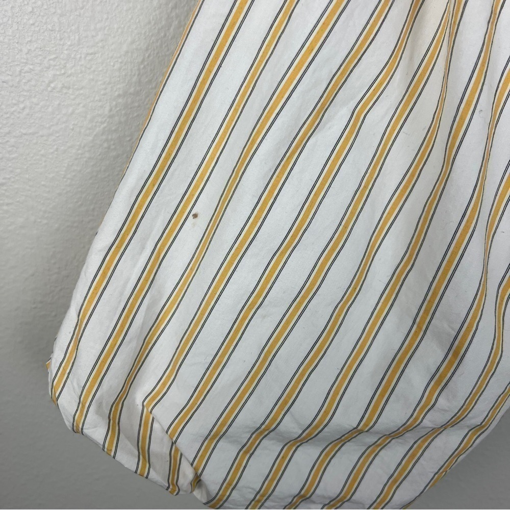 Derek Lam 10 Crosby Bell Sleeve Cropped Tie Waist Striped Top - Picture 7 of 7
